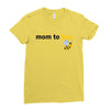 Mom to Bee Baby Boy Ladies Fitted T-Shirt