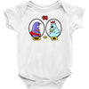 eggplant wizard and king hippo Baby Bodysuit