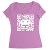 space alien qr code Women's Triblend Scoop T-shirt