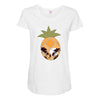 Tropical Pineapple Maternity Scoop Neck T-shirt