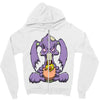 zombie bunny loves brains Zipper Hoodie