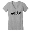 evolution of a rugby player t shirt top all black mens Women's V-Neck T-Shirt