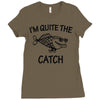 father's day fishing Ladies Fitted T-Shirt