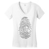 darwin's fingerprint Women's V-Neck T-Shirt