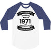 Premium Vintage 1971 3/4 Sleeve Shirt
