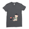 Cute Baby Painter's Dad Love Ladies Fitted T-Shirt