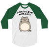 i am in love with cats 3/4 Sleeve Shirt