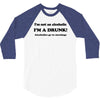 im not an alcoholic im a drunk t shirt x large funny beer pong keg par 3/4 Sleeve Shirt