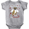 my boxer is my valentine1 Baby Bodysuit