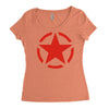 military starfunny retro army war vietnam usa britain fashion Women's Triblend Scoop T-shirt
