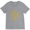 kings are born in july V-Neck Tee