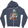 the burning joke Zipper Hoodie