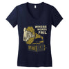 where words fail music speaks Women's V-Neck T-Shirt