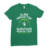 alien abductee survivor tour ufo nerd geek comic funny Ladies Fitted T-Shirt