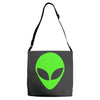 uomo alieno ufo stampa verde fluo divertente mitiche Adjustable Strap Totes