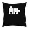 rude jigsaw ideal birthday present or gift Throw Pillow