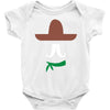 ladies sombrero  funny retro mexico mustache designer Baby Bodysuit