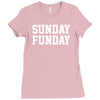 sunday funday party funny tee Ladies Fitted T-Shirt