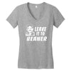 leave it to beaner Women's V-Neck T-Shirt