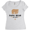 papa bear Women's Triblend Scoop T-shirt