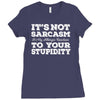 it's not sarcasm...to your stupidity Ladies Fitted T-Shirt