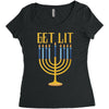 get lit Women's Triblend Scoop T-shirt