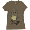 totoro Ladies Fitted T-Shirt