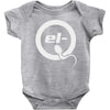 el q white logo Baby Bodysuit