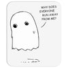 sad ghost Mousepad