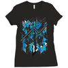 blue vectorfunk Ladies Fitted T-Shirt