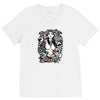 girl snake skull V-Neck Tee