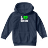 i love weed fun Youth Hoodie