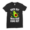 rock out with your guac out Ladies Fitted T-Shirt