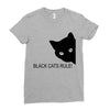 black cats rule Ladies Fitted T-Shirt