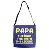 papa the man the myth the legend Adjustable Strap Totes