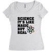 Science It's Like Magic But Real Women's Triblend Scoop T-shirt
