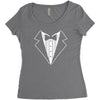 tuxedo fancy dress funny Women's Triblend Scoop T-shirt