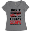 don't flirt with me i love may girl she is a crazy scorpio she will mu Women's Triblend Scoop T-shirt