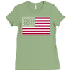 usa flag navy american Ladies Fitted T-Shirt
