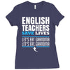 english teacher save lives Ladies Fitted T-Shirt