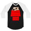 snoopy parody pug w 3/4 Sleeve Shirt