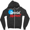 Text Zipper Hoodie