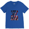 star spangled hammered V-Neck Tee