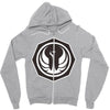 white and black Zipper Hoodie