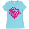 love (3) Ladies Fitted T-Shirt
