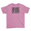 i'm not arguing Youth Tee