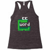 word muncher Racerback Tank