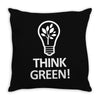 think green Throw Pillow