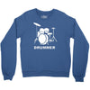 drummer drum kit indie rock music Crewneck Sweatshirt