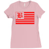 b red Ladies Fitted T-Shirt
